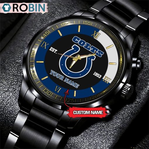 NFL Indianapolis Colts Black Fashion Watch