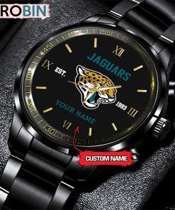 NFL Jacksonville Jaguars Black Fashion Watch Nfl Watch For Fans NFL Jacksonville Jaguars Black Fashion Watch Nfl Watch For Fans