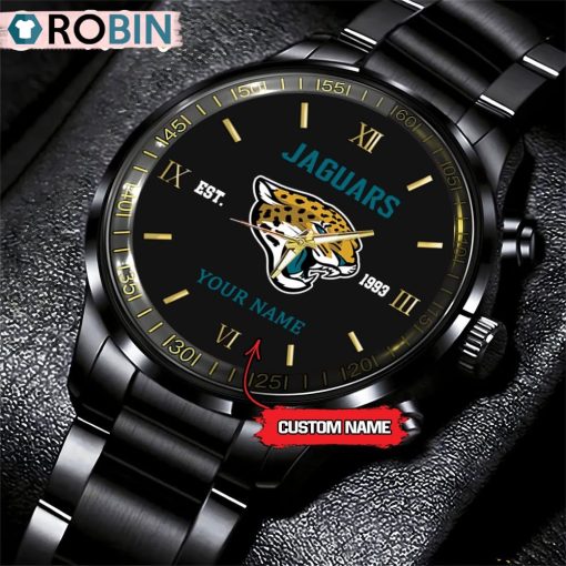 NFL Jacksonville Jaguars Black Fashion Watch Nfl Watch For Fans