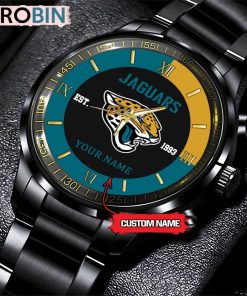 NFL Jacksonville Jaguars Black Fashion Watch NFL Jacksonville Jaguars Black Fashion Watch