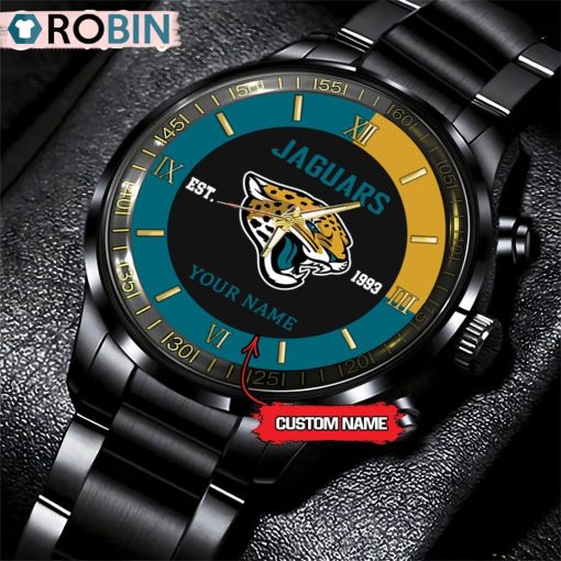 NFL Jacksonville Jaguars Black Fashion Watch