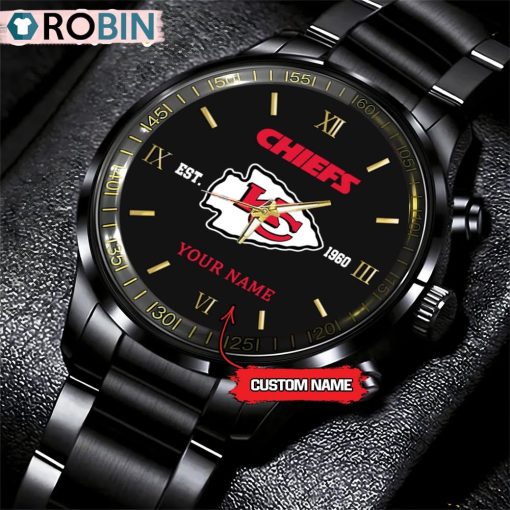 NFL Kansas City Chiefs Black Fashion Watch Nfl Watch For Fans