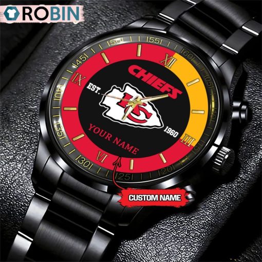 NFL Kansas City Chiefs Black Fashion Watch