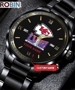 NFL Kansas City Chiefs Super Bowl Champions Black Fashion Watch