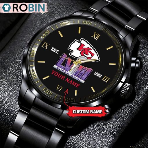 NFL Kansas City Chiefs Super Bowl Champions Black Fashion Watch