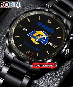 NFL Los Angeles Rams Black Fashion Watch Nfl Watch For Fans