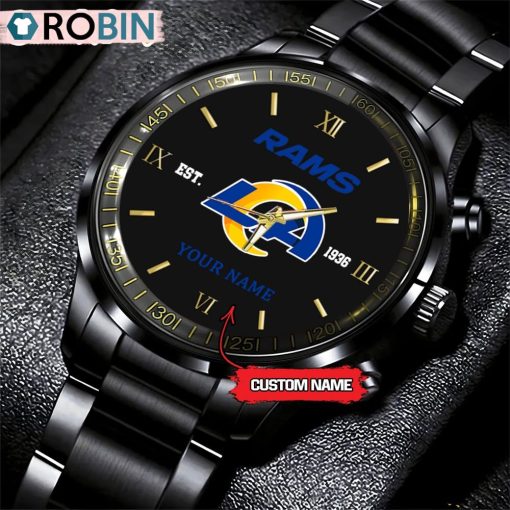 NFL Los Angeles Rams Black Fashion Watch Nfl Watch For Fans