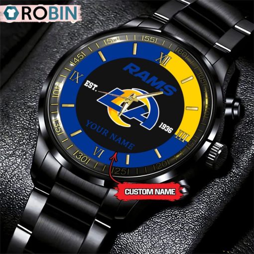 NFL Los Angeles Rams Black Fashion Watch