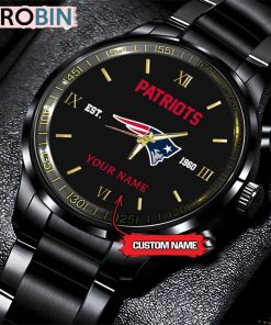 NFL New England Patriots Black Fashion Watch Nfl Watch For Fans NFL New England Patriots Black Fashion Watch Nfl Watch For Fans