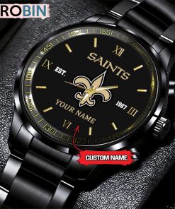 NFL New Orleans Saints Black Fashion Watch Nfl Watch For Fans NFL New Orleans Saints Black Fashion Watch Nfl Watch For Fans