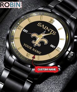 NFL New Orleans Saints Black Fashion Watch NFL New Orleans Saints Black Fashion Watch