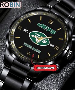 NFL New York Jets Black Fashion Watch Nfl Watch For Fans