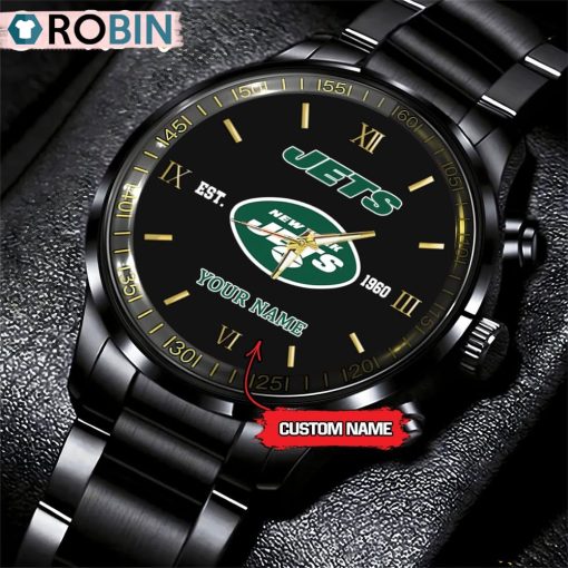 NFL New York Jets Black Fashion Watch Nfl Watch For Fans