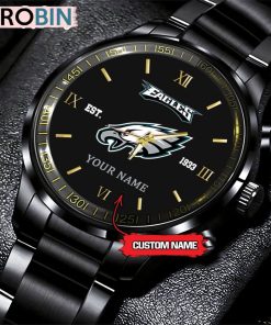 NFL Philadelphia Eagles Black Fashion Watch Nfl Watch For Fans
