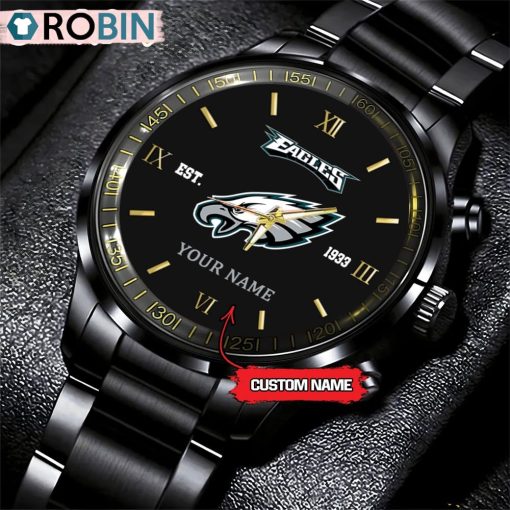 NFL Philadelphia Eagles Black Fashion Watch Nfl Watch For Fans