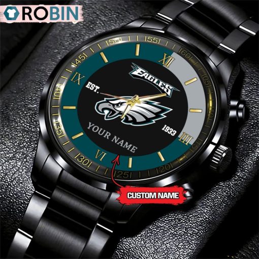 NFL Philadelphia Eagles Black Fashion Watch
