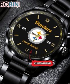 NFL Pittsburgh Steelers Black Fashion Watch Nfl Watch For Fans NFL Pittsburgh Steelers Black Fashion Watch Nfl Watch For Fans