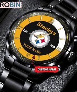NFL Pittsburgh Steelers Black Fashion Watch