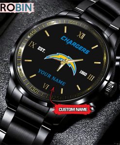 NFL San Diego Chargers Black Fashion Watch Nfl Watch For Fans