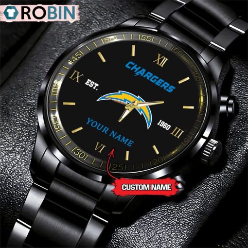 NFL San Diego Chargers Black Fashion Watch Nfl Watch For Fans