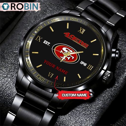 NFL San Francisco 49ers Black Fashion Watch Nfl Watch For Fans