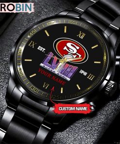 NFL San Francisco 49ers Super Bowl Champions Black Fashion Watch NFL San Francisco 49ers Super Bowl Champions Black Fashion Watch