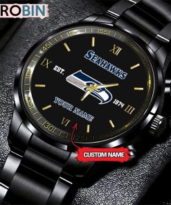 NFL Seattle seahawks Black Fashion Watch Nfl Watch For Fans