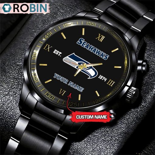 NFL Seattle seahawks Black Fashion Watch Nfl Watch For Fans