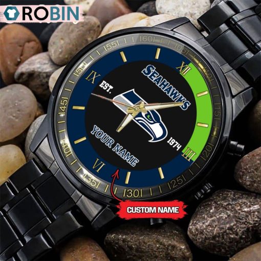 NFL Seattle seahawks Black Fashion Watch