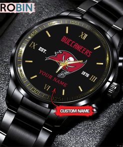 NFL Tampa Bay Buccaneers Black Fashion Watch Nfl Watch For Fans NFL Tampa Bay Buccaneers Black Fashion Watch Nfl Watch For Fans