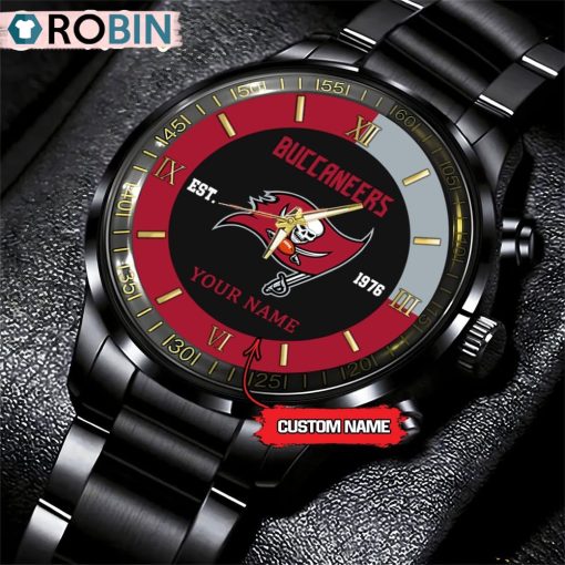 NFL Tampa Bay Buccaneers Black Fashion Watch