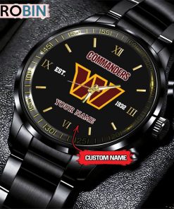 NFL Washington Commanders Black Fashion Watch Nfl Watch For Fans NFL Washington Commanders Black Fashion Watch Nfl Watch For Fans