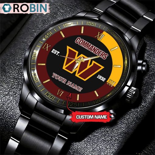 NFL Washington Commanders Black Fashion Watch