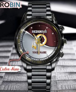 NFL Washington Redskins Watch Black Stainless Steel Watch Football Watch For Fans