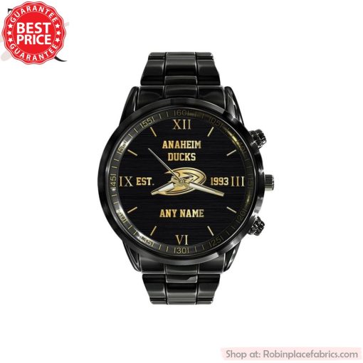 NHL Anaheim Ducks Special Black Black Stainless Steel Watch