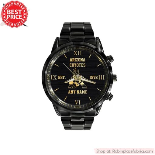 NHL Arizona Coyotes Special Black Black Stainless Steel Watch