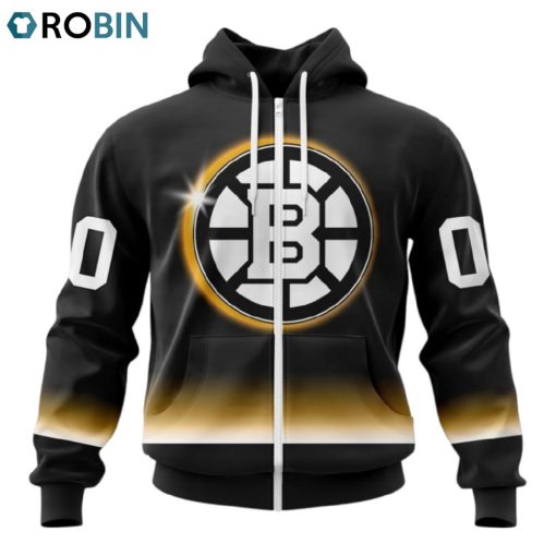 NHL Boston Bruins Special Eclipse Design Hoodie