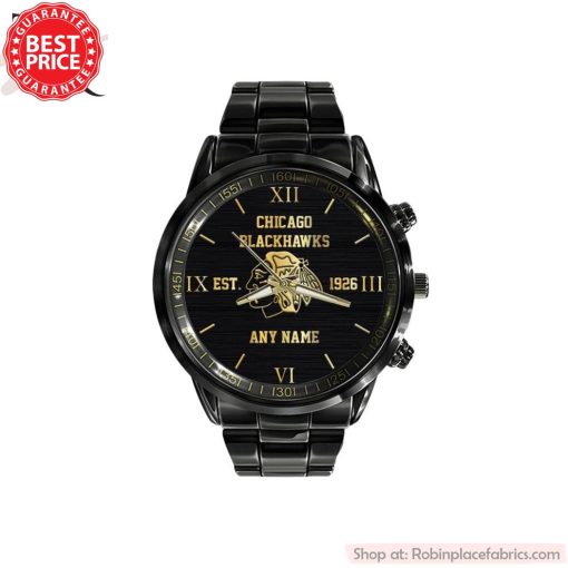NHL Chicago Blackhawks Special Black Black Stainless Steel Watch