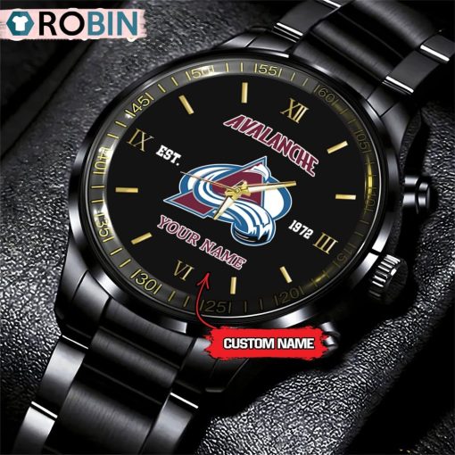 NHL Colorado Avalanche Black Fashion Watch Custom Hockey Game Time