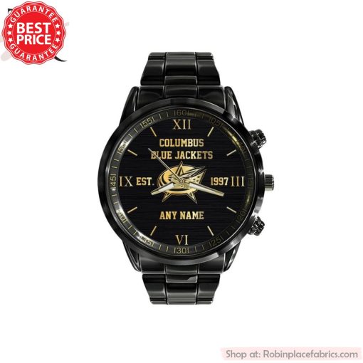 NHL Columbus Blue Jackets Special Black Black Stainless Steel Watch