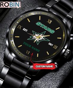 NHL Dallas Stars Black Fashion Watch Custom Hockey Game Time