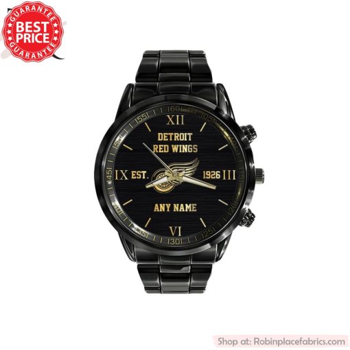 NHL Detroit Red Wings Special Black Black Stainless Steel Watch