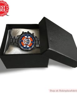 NHL Edmonton Oliers Black Stainless Steel Watch NHL Edmonton Oliers Black Stainless Steel Watch