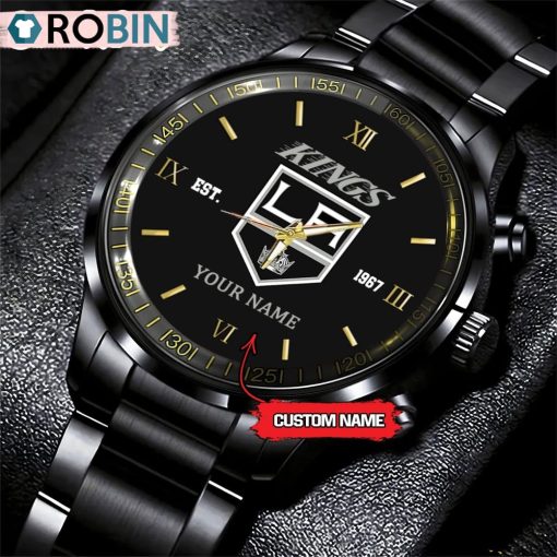 NHL Los Angeles Kings Black Fashion Watch Custom Hockey Game Time