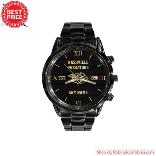 NHL Nashville Predators Special Black Black Stainless Steel Watch