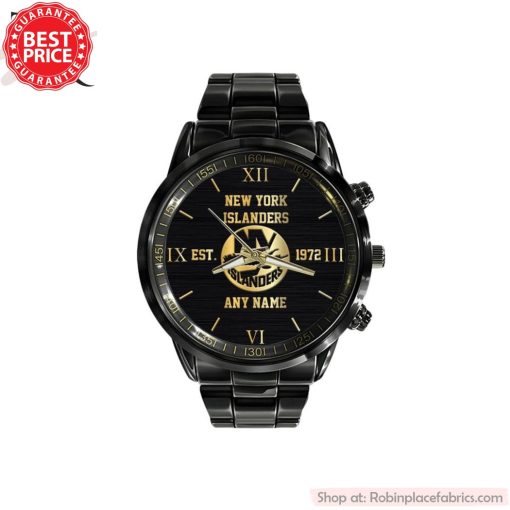 NHL New York Islanders Special Black Black Stainless Steel Watch