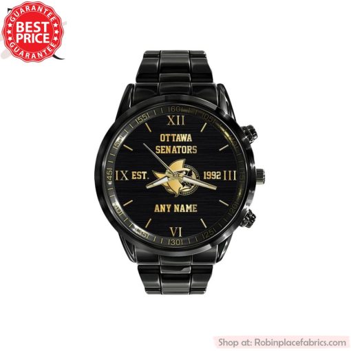 NHL Ottawa Senators Special Black Black Stainless Steel Watch