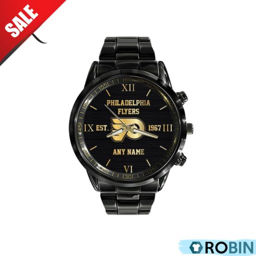 NHL Philadelphia Flyers Special Black Stainless Steel Watch