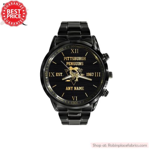 NHL Pittsburgh Penguins Special Black Black Stainless Steel Watch