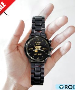 NHL St. Louis Blues Special Black Stainless Steel Watch NHL St. Louis Blues Special Black Stainless Steel Watch